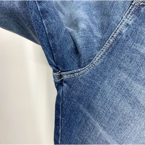 Nova Men jeans 42 medium wash camouflage at seams frayed edges pants - Picture 4 of 8